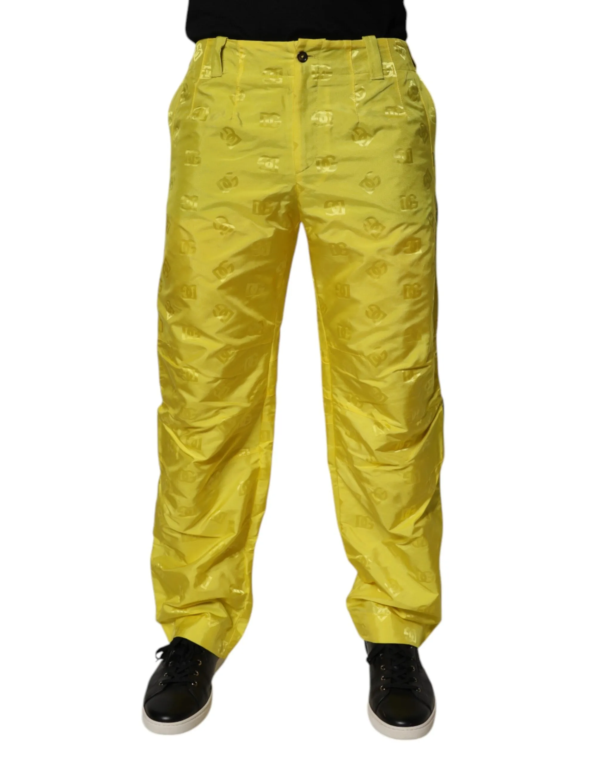 Yellow DG Monogram Polyester Straight Pants