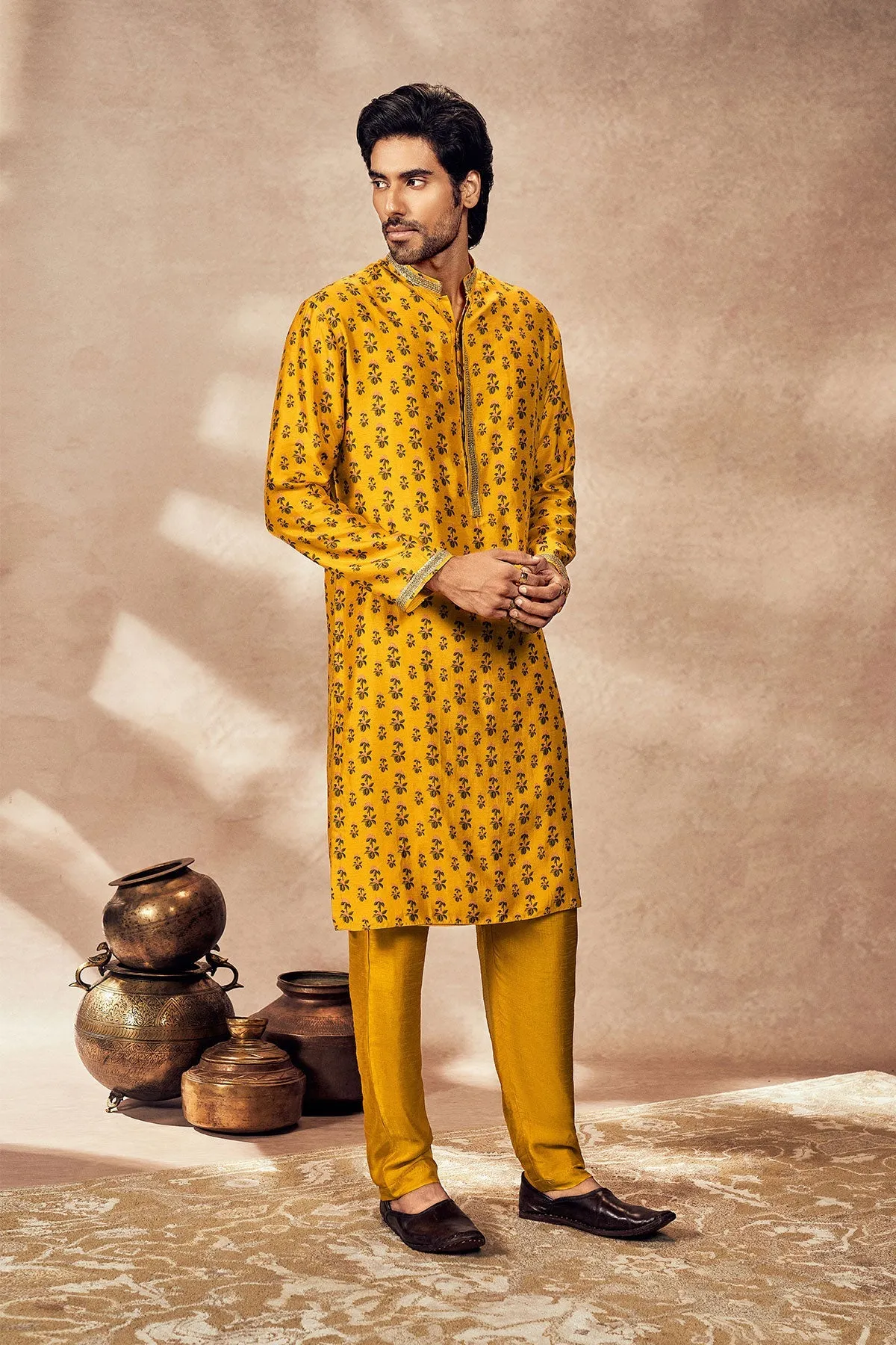Yellow Pixie Dust Kurta With Pants