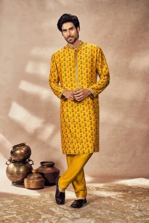 Yellow Pixie Dust Kurta With Pants