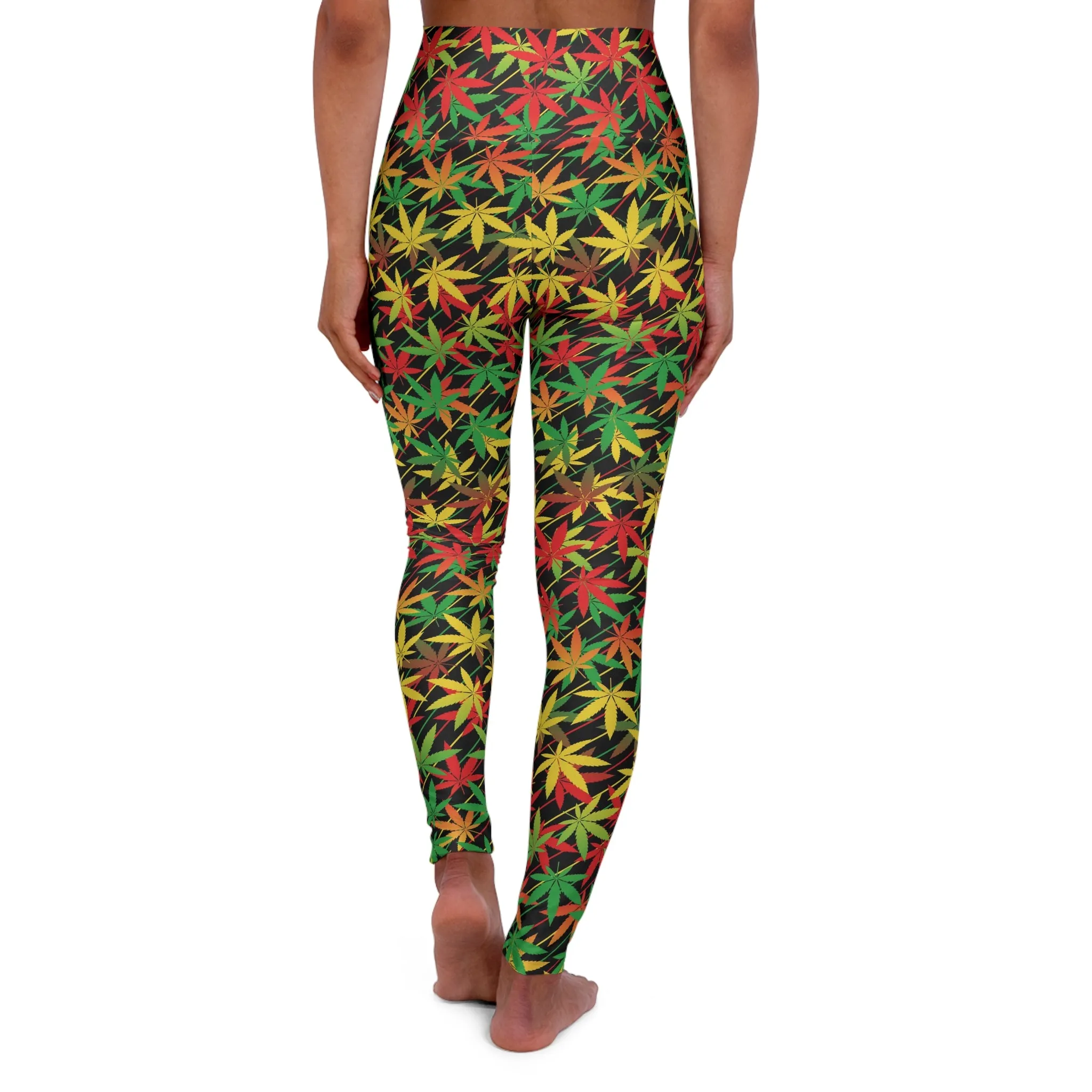 Yoga Leggings Ganja Leaf Print