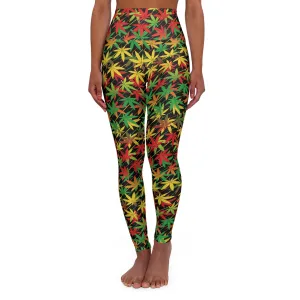 Yoga Leggings Ganja Leaf Print